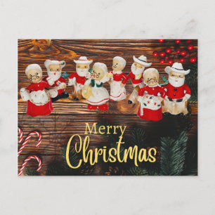 Weihnachtsmann-Western-Cowboy Mrs. Claus Feiertagspostkarte