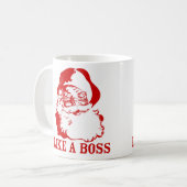 Weihnachtsmann "WIE ein CHEF" Kaffeetasse (Vorderseite Links)