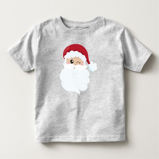 Weihnachtsmann, Winking Santa, Weihnachtsmannmütze Kleinkind T-shirt (Vorderseite)