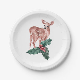 Weihnachtsmann Winter Hochzeit Blumenwild Pappteller