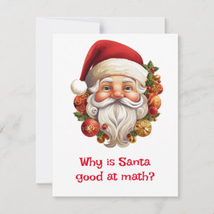 Weihnachtsmann-Witze Summe von unartig und nett Feiertagskarte