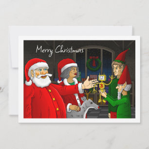 Weihnachtsmann-Workshop Weihnachtskarte Feiertagskarte