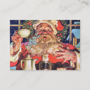 Weihnachtsmann zu Hause Visitenkarte