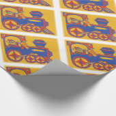 Weihnachtsmann-Zug Geschenkpapier (Ecke)