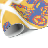Weihnachtsmann-Zug Geschenkpapier (Rolleneckpunkt)
