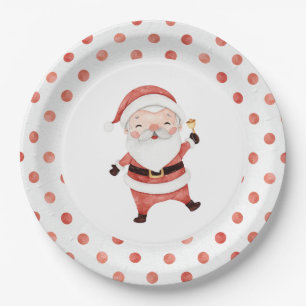 Weihnachtsmann zum ersten Geburtstag auf Papierpla Pappteller