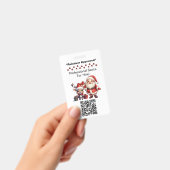 Weihnachtsmann Zwei-Seiten-Geschäftskarte Editierb Ausweis (Handheld)