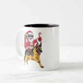 Weihnachtsmann Zweifarbige Tasse (Vorderseite Links)