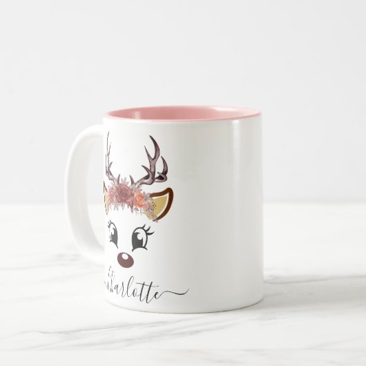 Weihnachtsmann Zweifarbige Tasse (Vorderseite Links)