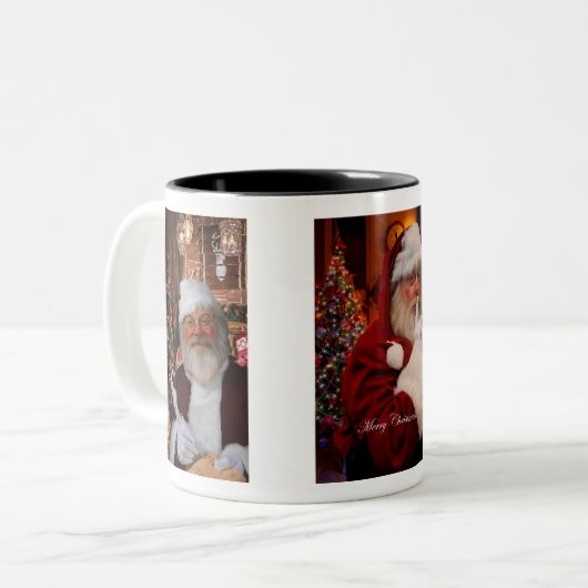 Weihnachtsmann Zweifarbige Tasse (Vorderseite Links)