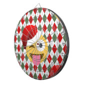 weihnachtsmann zwinker emoji dartscheibe (Vorderseite rechts)