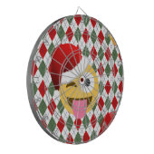 weihnachtsmann zwinker emoji dartscheibe (Vorderseite Links)