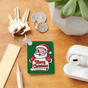Weihnachtsmann Zwinker 👀 "Frohe Weihnachten" Schlüsselanhänger