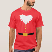 Weihnachtsmannbart und -gurt T-Shirt (Vorderseite)