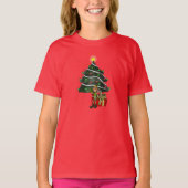 Weihnachtsmännchen Baum Niedlich vorstellen T-Shirt (Vorderseite)