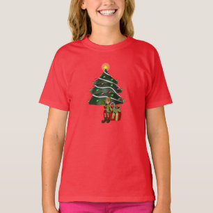 Weihnachtsmännchen Baum Niedlich vorstellen T-Shirt
