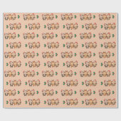 Weihnachtsmänner am Affen Niedliche Affen Geschenkpapier (Flach)