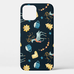 Weihnachtsmänner: Aquarellfarbenes nahtloses Muste Case-Mate iPhone Hülle