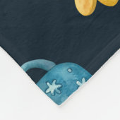 Weihnachtsmänner: Aquarellfarbenes nahtloses Muste Fleecedecke (Ecke)