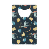 Weihnachtsmänner: Aquarellfarbenes nahtloses Muste Geldbeutel Flaschenöffner (Rückseite)