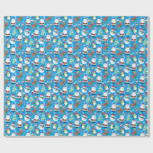 Weihnachtsmänner Geschenkpapier (Flach)