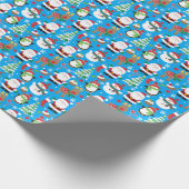 Weihnachtsmänner Geschenkpapier (Ecke)