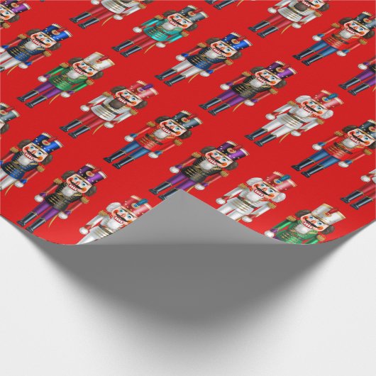 Weihnachtsmänner Geschenkpapier (Ecke)