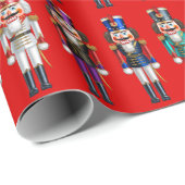 Weihnachtsmänner Geschenkpapier (Rolleneckpunkt)