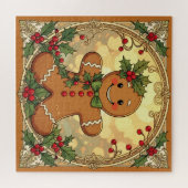 Weihnachtsmänner-Gingerbread-Mann-Kekse Festlich W Puzzle (Horizontal)