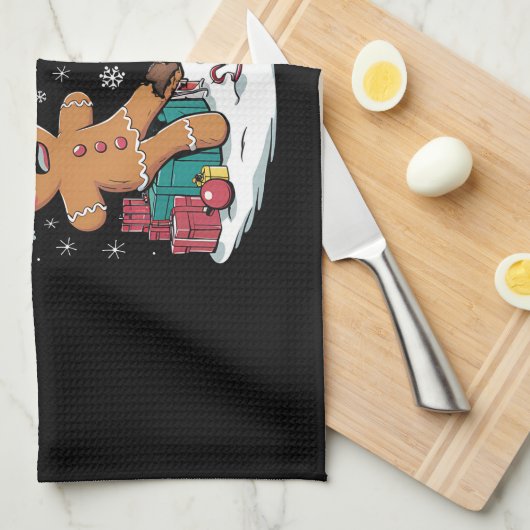 Weihnachtsmänner haben Sie versucht, es Lebkuchen Geschirrtuch (Viertel Falte)