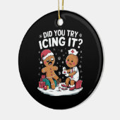 Weihnachtsmänner haben Sie versucht, es Lebkuchen  Keramik Ornament (Links)