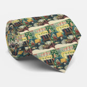 Weihnachtsmänner im Wohnzimmer Krawatte (Gerollt)