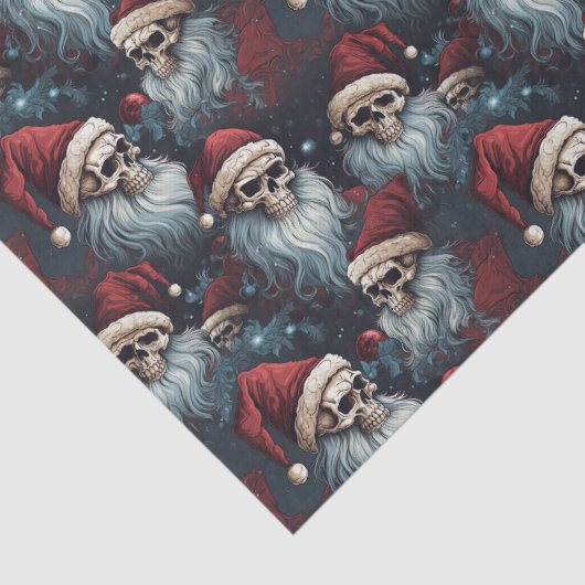 Weihnachtsmänner in Hats Gotische Weihnachtsfeiert Seidenpapier (Detail)