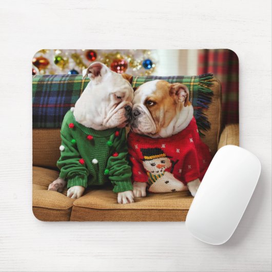 Weihnachtsmänner in Sweatern Mousepad (Mit Mouse)