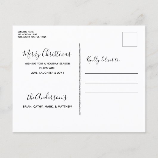 Weihnachtsmänner Katze Welpe Kitten Card (Rückseite)