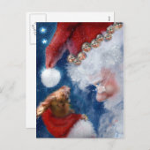 Weihnachtsmänner Lieben Tiere Feiertagspostkarte (Vorne/Hinten)