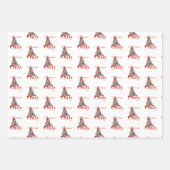 Weihnachtsmänner nur Abstrakter Roter Grüner Baum Geschenkpapier Set (Vorderseite 2)