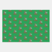 Weihnachtsmänner nur Abstrakter Roter Grüner Baum Geschenkpapier Set (Vorderseite)