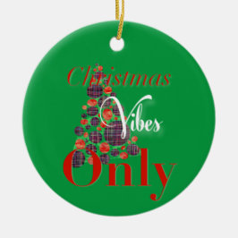 Weihnachtsmänner nur Abstrakter Roter Grüner Baum Keramik Ornament