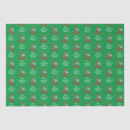 Weihnachtsmänner nur Abstrakter Roter Grüner Baum Seidenpapier