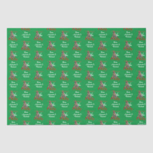 Weihnachtsmänner nur Abstrakter Roter Grüner Baum Seidenpapier