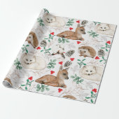 Weihnachtsmänner, Pinecones   Geschenkpapier (Ungerollt)