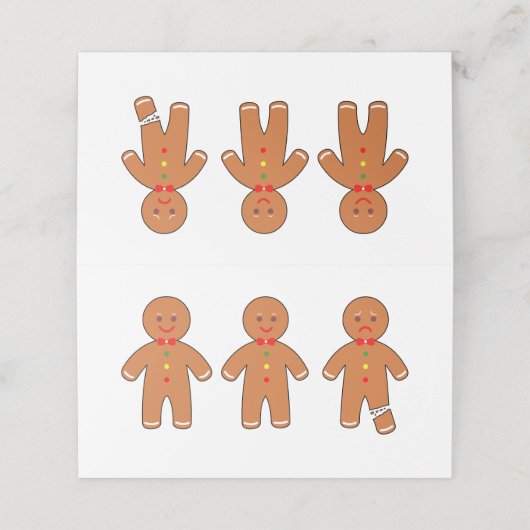 Weihnachtsmänner Platzkarte (Außenseite Aufgefaltet)