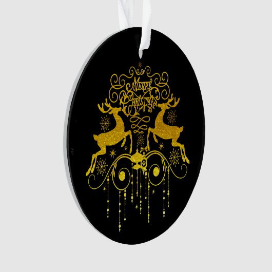 Weihnachtsmänner Silhouetten Ornament (Vorderseite)