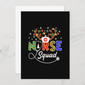 Weihnachtsmänner Squad Xmas Deko Lights Nursofraue Einladung (Vorne/Hinten)