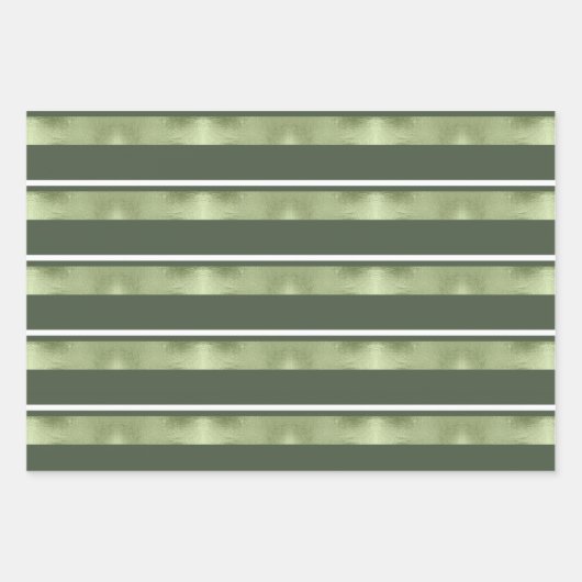 Weihnachtsmänner, Streifen und Tannenbaume ID864 Geschenkpapier Set (Vorderseite 2)