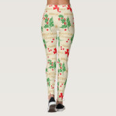 Weihnachtsmänner und Holly Leggings (Rückseite)