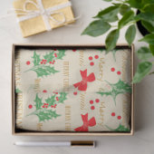 Weihnachtsmänner und Holly Seidenpapier (Geschenk)