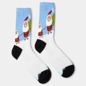 Weihnachtsmänner und Weihnachtspudding-Socken Socken (Rechts)