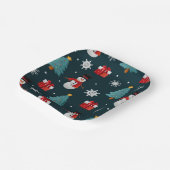 Weihnachtsmänner Weihnachtsbäume Feiertags-Geschen Pappteller (Gewinkelt)